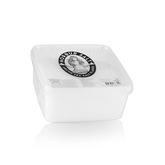 NORDUR Flocons de sel islandais, 1,4 kg - Sel marin non raffiné de haute qualité en provenance d'Islande, récolté à la main, au goût unique et à la texture croustillante, idéal pour toutes les aventures culinaires