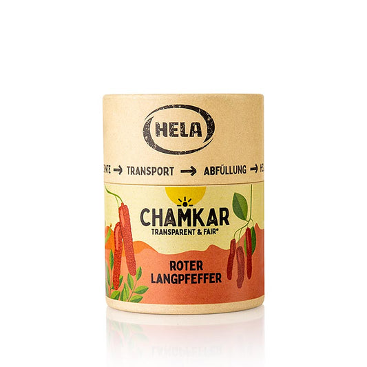 HELA Chamkar - Poivre rouge long, séché, 65 g - Épice aromatique de haute qualité pour la cuisine asiatique, confère une note particulière