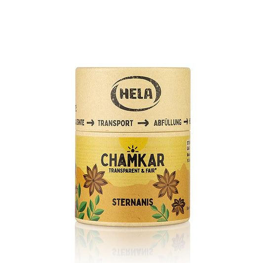 Récipient hermétique de 30 grammes contenant de l'anis étoilé intense de qualité supérieure de HELA Chamkar