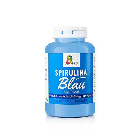 BColors Colorant alimentaire - Spiruline bleue, poudre, soluble dans la graisse & l'eau, végétalien, 120 g