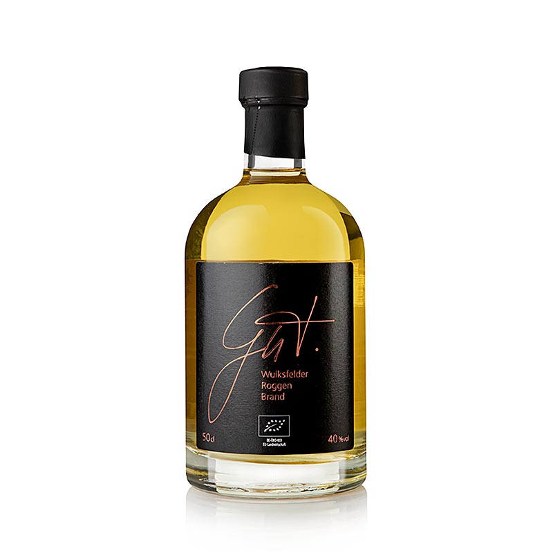 GUT Wulksfelder Roggenbrand Gutsküche, 40% vol, BIO, 500 ml - Bouteille d'eau-de-vie de seigle bio à haut degré de Gutsküche, 500 ml
