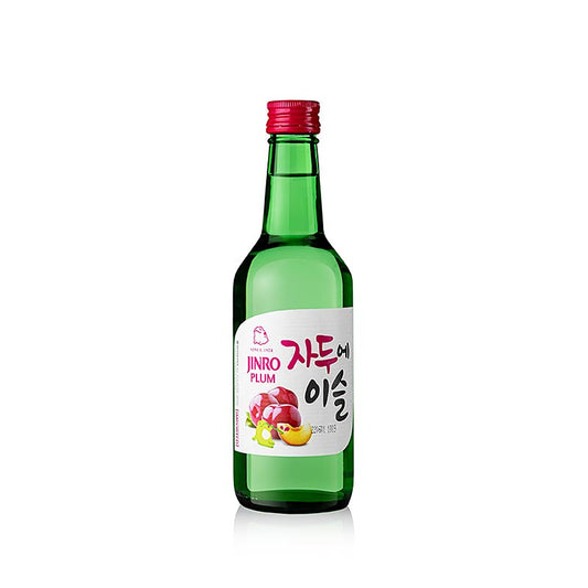Soju Plum (prune), eau-de-vie coréenne, 13% vol, Jinro, 360 ml