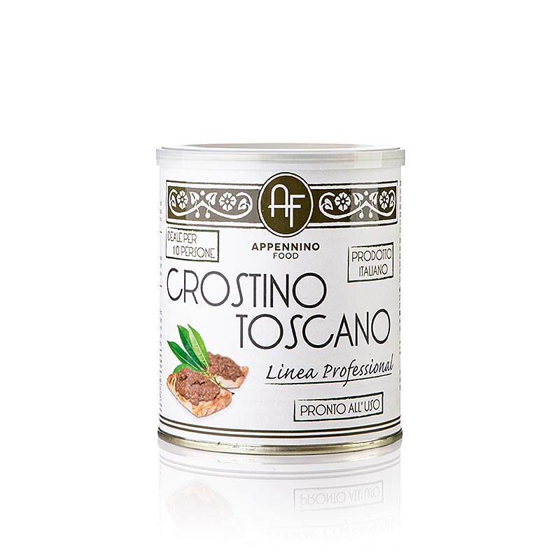Pâté de foie de volaille Crostino Toscano d'Appennino, 800 g, riche en goût et crémeux à souhait, idéal pour les toasts ou pour assaisonner les plats