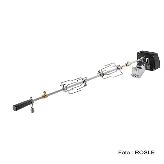 Rösle tournebroche pour le barbecue à gaz Magnum / Videro G4 + G6 (25436), 1 pc - une attache de rôtissoire en acier inoxydable de grande qualité pour griller, idéale pour les barbecues à gaz Rösle