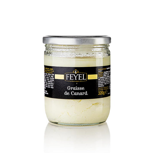 Saindoux de canard, Feyel, 320 g - Graisse de canard de qualité supérieure et polyvalente pour des plats délicieux