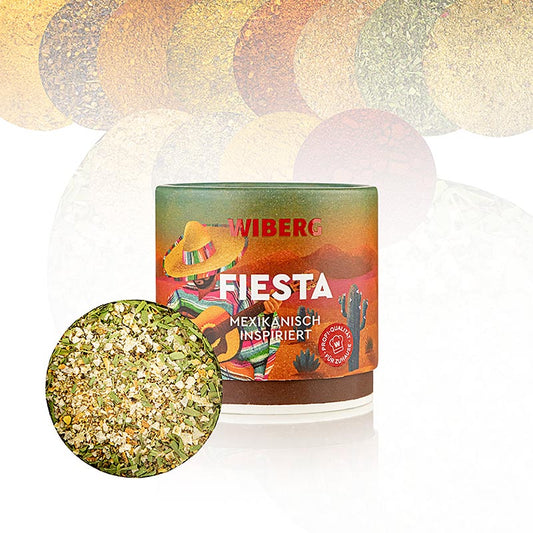 Wiberg Fiesta, mélange de condiments d'inspiration mexicaine, 105 g, utilisation polyvalente et expérience gustative authentique