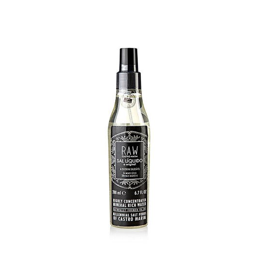 Sal Liquido, Eau riche en minéraux et en sel (spray salin), Spray, RAW, 200 ml - Une manière unique d'assaisonner les plats et de leur donner une touche marine, fabriquée à partir d'une eau riche en minéraux