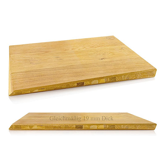 Planche à découper Mario Kotaska XL de haute qualité en bois de chêne résistant, 550x370x19mm