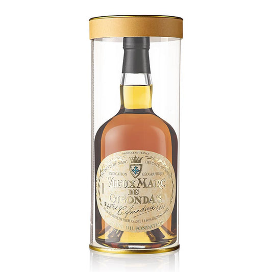 Amadieu Vieux Marc de Gigondas (eau-de-vie de marc de raisin vieillie en fût) Rhône 42%, 700 ml - vieilli en fûts de chêne, expérience gustative puissante et complexe, cadeau parfait pour les amateurs de digestifs haut de gamme