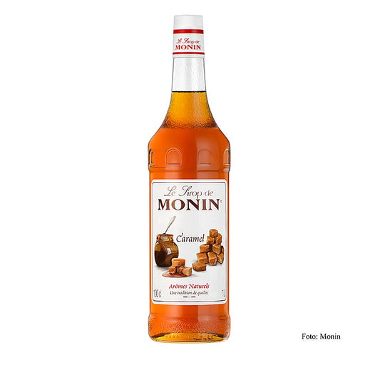Sirop de caramel Monin, 1 l - goût riche et sucré pour les boissons chaudes, les desserts et les cocktails