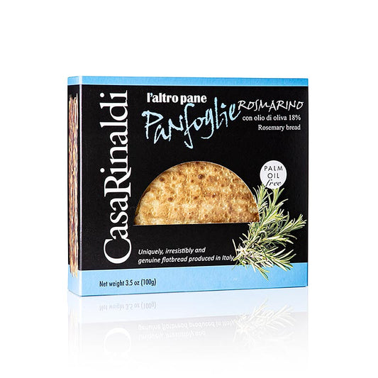 Biscuits croustillants au romarin, fabriqués de manière artisanale par Casa Rinaldi, paquet de 100g