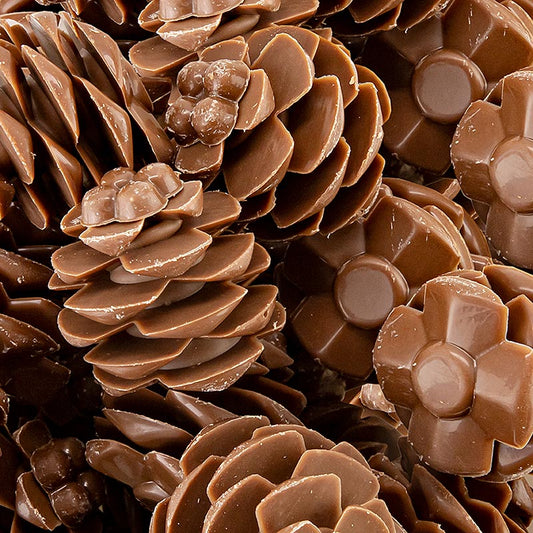 Pomme de pin en chocolat, 25x30mm, Dobla (77265), 180 g, 18 pièces - Photo produit