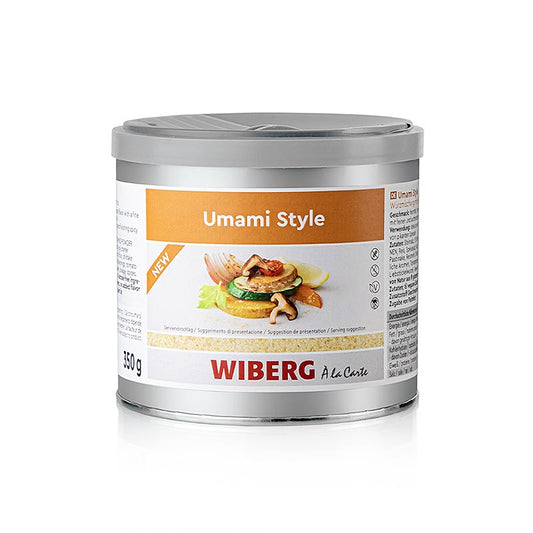 Wiberg Umami Style, mélange d'épices avec miso, 350 g - Un mélange d'épices unique à base de miso, d'herbes et d'épices qui donne de la profondeur et de la complexité à vos plats, des soupes et des sauces aux marinades et aux poêlées Savourez 350 grammes de pure aventure culinaire !