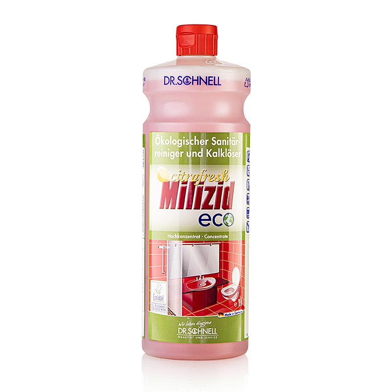 Dr Schnell Nettoyant sanitaire & détartrant Milizid Citrofresh Eco, Ökol, Konz, 1L, 1 l - Nettoyant écologique pour les sanitaires et le calcaire, 1 litre