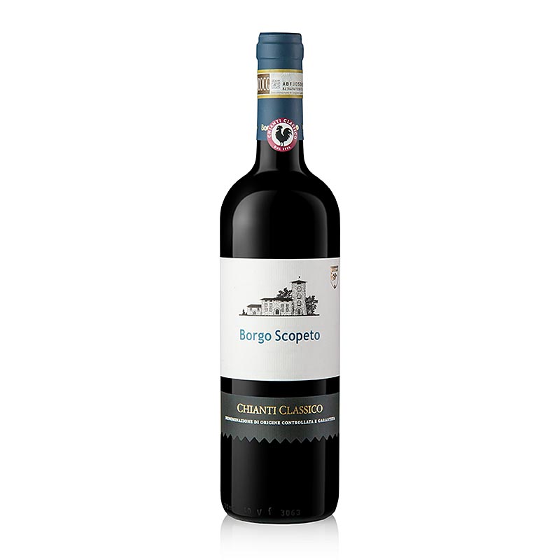 Borgo Scopeto 2021 Chianti Classico vin rouge DOCG Toscane Italie sec 0,75 l, 750 ml - Un vin rouge sec exquis de Toscane, produit en 2021 selon des méthodes traditionnelles, idéal pour les amateurs de vin