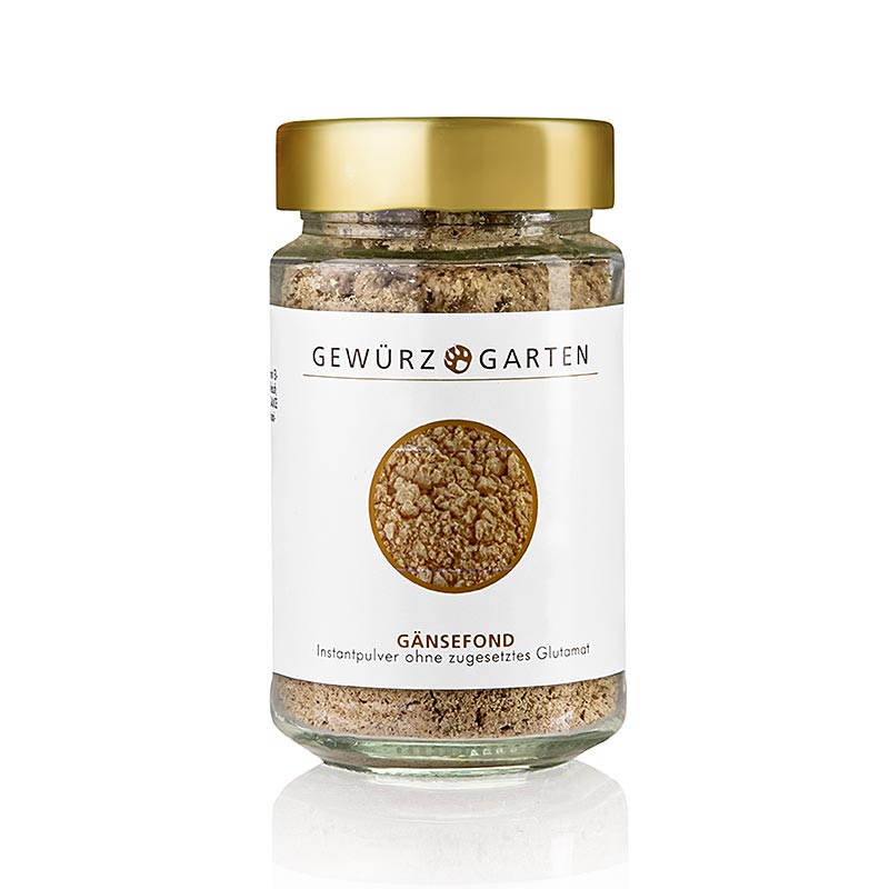 Gewürzgarten Fond d'oie, poudre instantanée sans glutamate ajouté, 150 g - Donnez du goût et du raffinement à vos plats avec cette poudre instantanée préparée avec soin, idéale pour les cuisiniers amateurs et professionnels