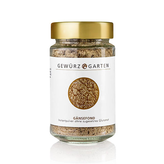 Gewürzgarten Fond d'oie, poudre instantanée sans glutamate ajouté, 150 g - Donnez du goût et du raffinement à vos plats avec cette poudre instantanée préparée avec soin, idéale pour les cuisiniers amateurs et professionnels