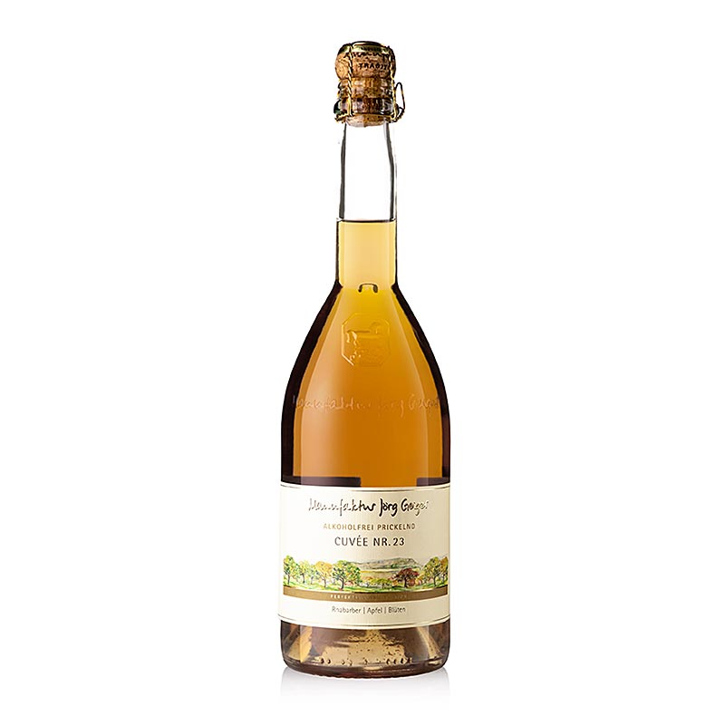 Sekt pétillant sans alcool Cuvée 23 de Jörg Geiger, élaboré à partir de raisins soigneusement sélectionnés, offre une expérience gustative unique sans alcool Doté d'un caractère élégant et d'un gaz carbonique rafraîchissant, parfait pour les grandes occasions ou pour accompagner vos plats préférés Savourez un verre plein de finesse et de qualité