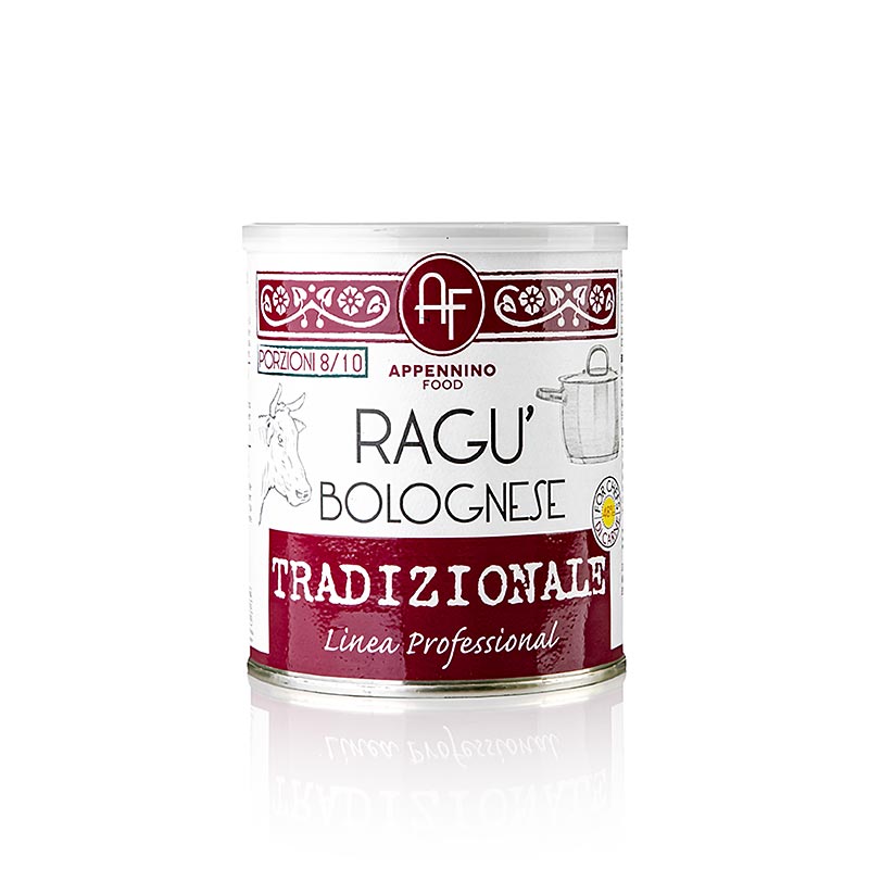 Sauce bolognaise traditionnelle à base d'ingrédients de qualité, idéale pour les pâtes et les lasagnes, 800 g