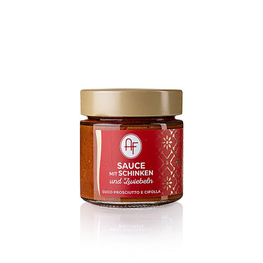 Sauce au jambon et aux oignons d'Appennino Food, 200 g - Ingrédients naturels de haute qualité, idéale pour des repas simples et rapides, sans conservateurs artificiels ni exhausteurs de goût Acheter Sugo alla prosciutto e cipolla en Suisse