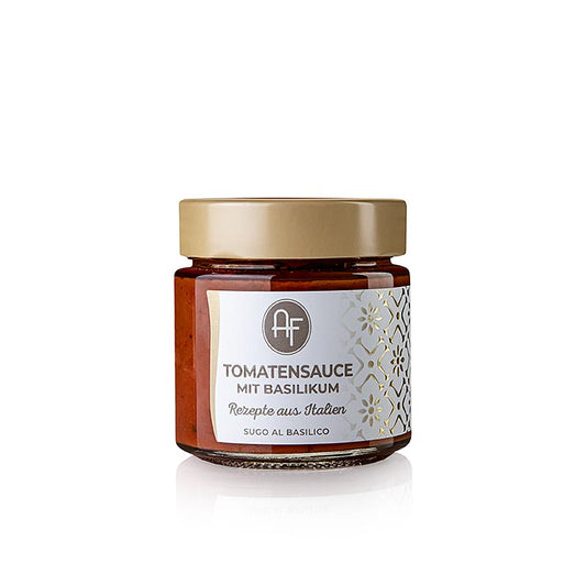Sugo al Basilico - Sauce tomate au basilic, Appennino, 200 g - Délicieuse sauce tomate à base de tomates mûries au soleil et de basilic frais, parfaite pour les pâtes, la pizza et les plats préférés, sans additifs artificiels, en pot pratique de 200 g Acheter Sugo al Basilico en Suisse