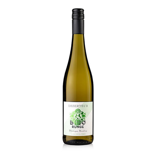 Deserter Riesling, vin sec sans alcool de Bibo Runge, 750 ml, Vegan