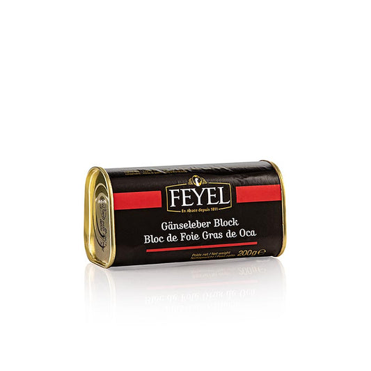 Foie gras fin en boîte trapézoïdale, 200 g, fabrication traditionnelle