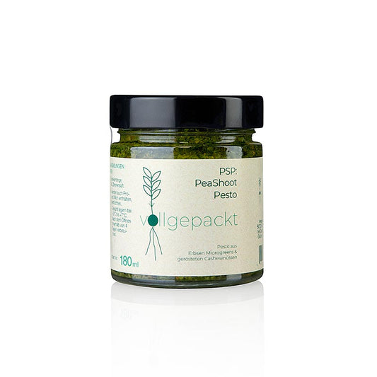 BOSFOOD x Pesto de germes de pois complet, 180 ml - Ingrédients 100% naturels, idéal pour les pâtes, le pain et les dips, à acheter en Suisse
