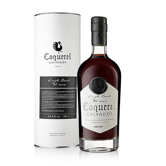 Bouteille Domaine du Coquerel Calvados ACC Single Cask, 31 ans, 44,4 % vol, France, 700 ml, sur fond blanc