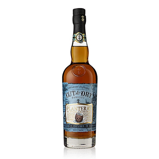 Planteray Cut & Dry Rum Infused with Coco, 700 ml - un ingrédient exotique et séduisant pour les cocktails et les desserts, parfait pour les cuisiniers amateurs aventureux et les barmen professionnels.