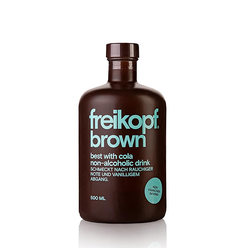 Bouteille de coca brun Freikopf de 500 ml, sans alcool, idéal comme boisson mélangée ou boisson rafraîchissante pour les occasions spéciales