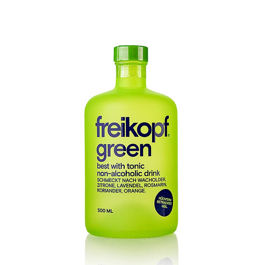 Freikopf - Grüntee mit Tonic, boisson rafraîchissante sans alcool, bouteille de 500ml Idéal pour les cuisiniers amateurs et les professionnels de la restauration Découvrez une combinaison unique de saveurs !