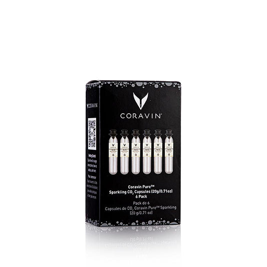 Coravin Wine Access System - Capsules Sparkling, avec gaz carbonique (CO²), 6 pcs : Set de 6 capsules innovantes spécialement conçues pour le système Coravin Permet de verser du vin mousseux sans retirer le bouchon Idéal pour les vins mousseux de qualité lors d'occasions particulières