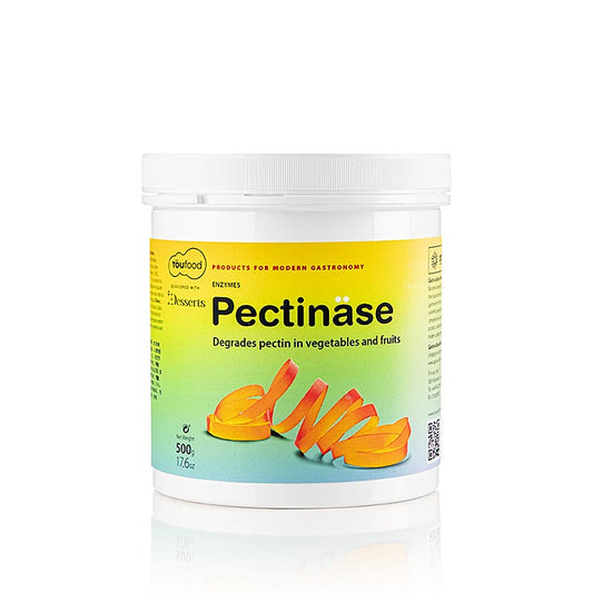 Poudre PECTINAES de TÖUFOOD, enzyme puissante pour la clarification des jus et l'extraction des fruits, paquet de 500g
