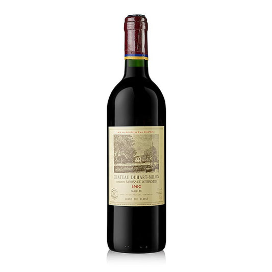 Duhart Milon-Rothschild 1990 4Cru Classé Bordeaux rouge, 91 WS, 750 ml - Un vin rouge luxueux et très bien noté de Bordeaux, parfait pour les collectionneurs