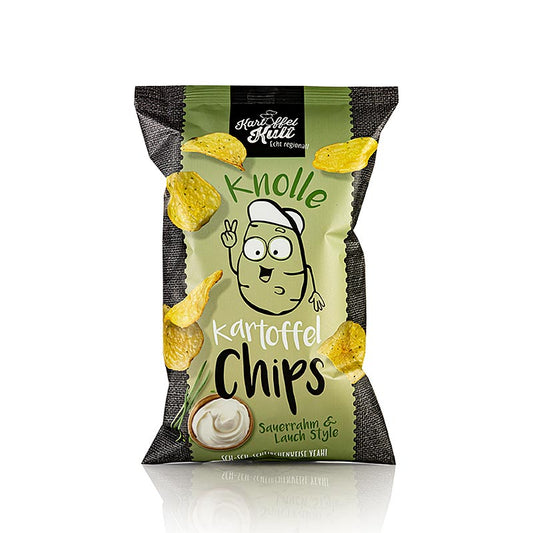 Kartoffelkult Chips de pommes de terre à la crème acidulée, 100 g - Chips croustillantes à base de pommes de terre de qualité supérieure, au délicieux goût de crème acidulée, parfaites comme en-cas Disponibles en Suisse