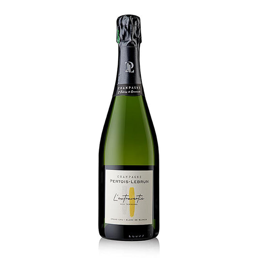 Bouteille de champagne Pertois-Lebrun 2019 l'Extravertie Blanc de Blancs Extra Brut, 750 ml, un vin mousseux élégant et sec de France, parfait pour les occasions spéciales