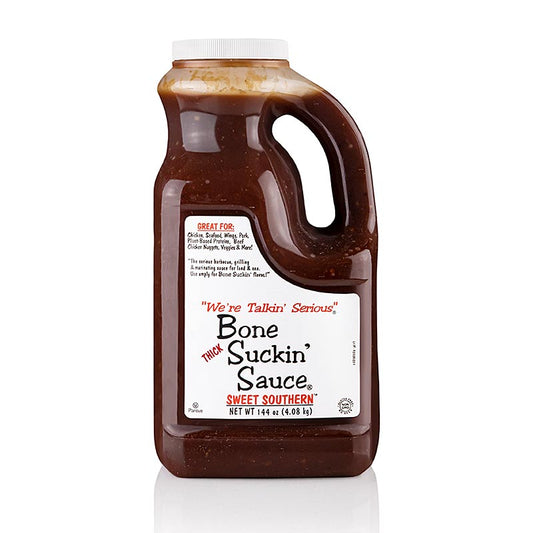 Bone Suckin' Sweet Southern BBQ Sauce, épaisse, Ford's Food, 3,7 l - Une sauce délicieuse et polyvalente pour les amateurs de barbecue, fabriquée à partir d'ingrédients naturels, sans additifs artificiels