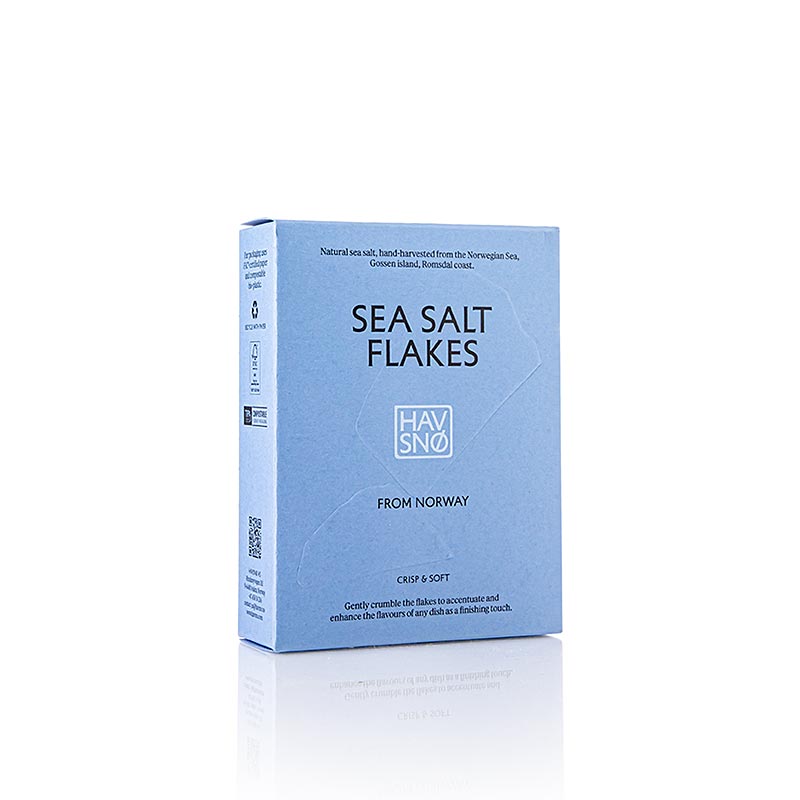 Flocons de sel marin dans une boîte en carton décorative, fabriqués en Norvège, 175 g