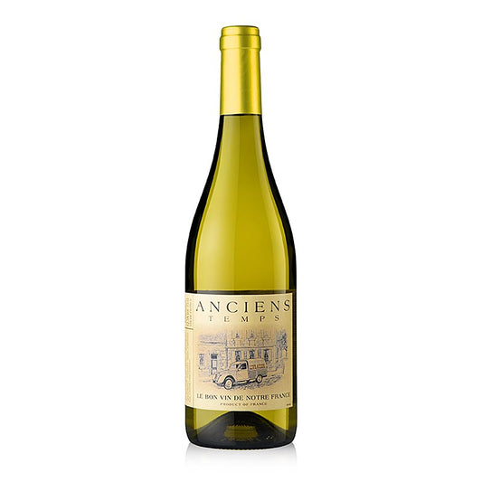 Bouteille de vin blanc Anciens Temps 2023 Sauvignon Chardonnay du Languedoc, France, 0,75 l, 750 ml - Image du produit