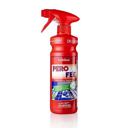 Elimination efficace du calcaire et application simple avec le dissolvant de calcaire Dr Schnell PeroFee, prêt à l'emploi, 500ml