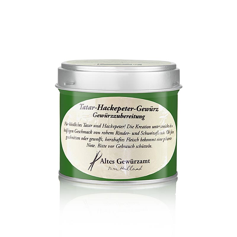 Tatar Hackpeter Gewürz, Altes Gewürzamt, 80 g - mélange d'épices pour un goût authentique de steak tartare classique, parfait pour les cuisiniers amateurs et les amateurs de plats raffinés
