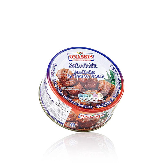 Boulettes de viande hachée à la sauce tomate, Onassis, 280 g - Délicieux plat cuisiné dans un emballage pratique
