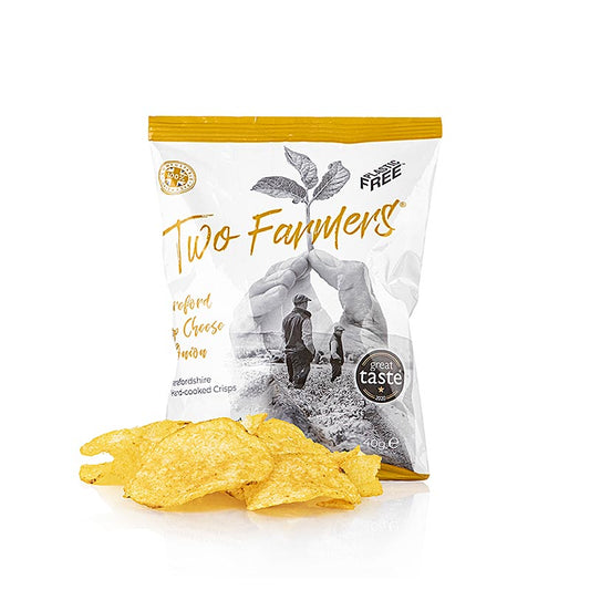 Two Farmers - Chips de pommes de terre "Hereford Hop Cheese & Onion", 40 g