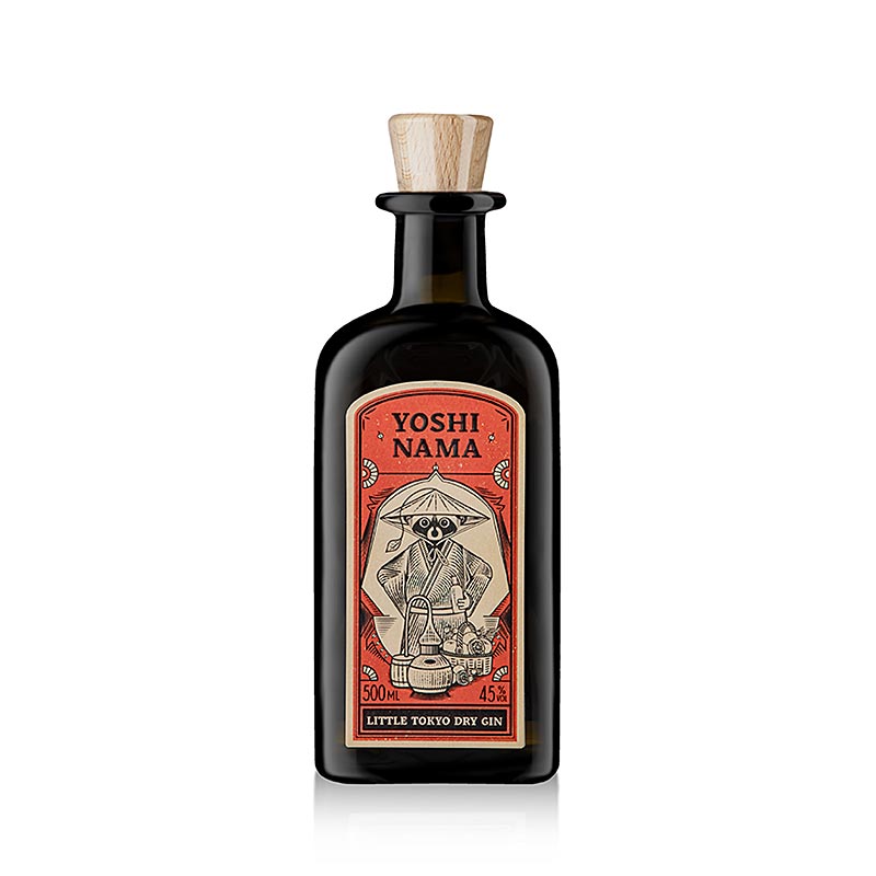 Yoshi Nama Little Tokyo Dry Gin, 45% vol, Allemagne, 500 ml - gin de haute qualité d'Allemagne dans une bouteille de 500 ml