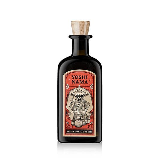 Yoshi Nama Little Tokyo Dry Gin, 45% vol, Allemagne, 500 ml - gin de haute qualité d'Allemagne dans une bouteille de 500 ml