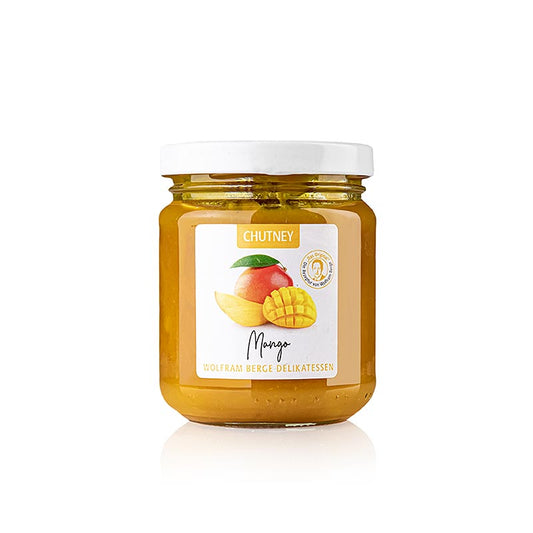 Mango Chutney, Wolfram Berge, 225 g - Délicieux chutney de fruits à base de mangues mûres et d'épices