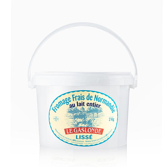 Fromage frais de Normandie, 2 kg - fromage crémeux de France, idéal pour la préparation de plats et de snacks délicieux