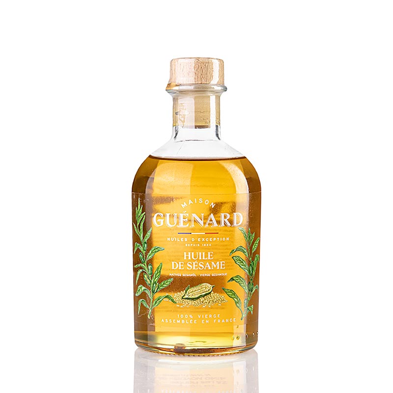 Bouteille d'huile de sésame, claire, 240 ml de Guénard, parfaite pour les plats asiatiques