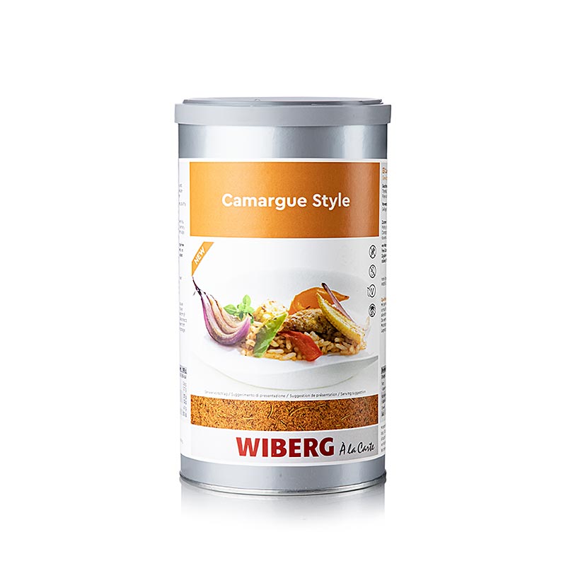 Wiberg Gewürzsalz Camargue, 850 g - Sel marin grossier avec des épices et des herbes raffinées